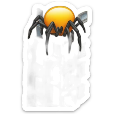 Une araignée sur un immeuble sticker