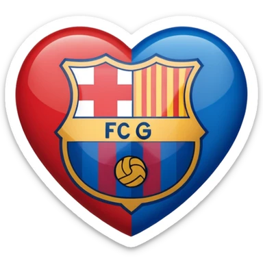 Barcelona Logo in heart ❤️ sticker