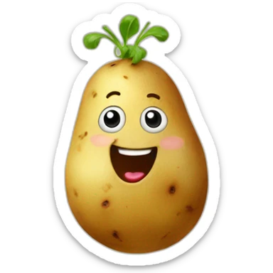 silly potato doing a jig sticker