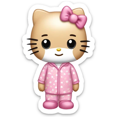Hello Kitty en pyjama hello kitty  sticker
