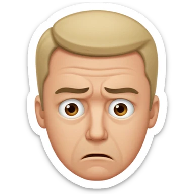 Overwhelmed man sticker