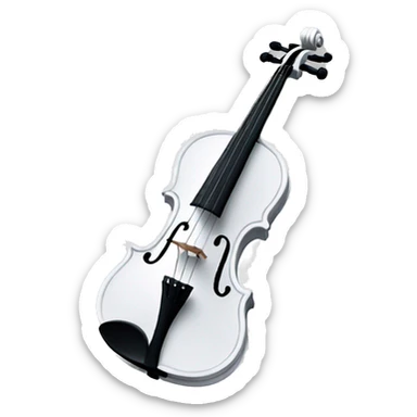 White violin sticker