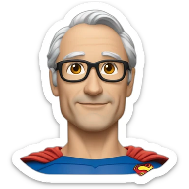 Michel Édouard Leclerc en superman sticker