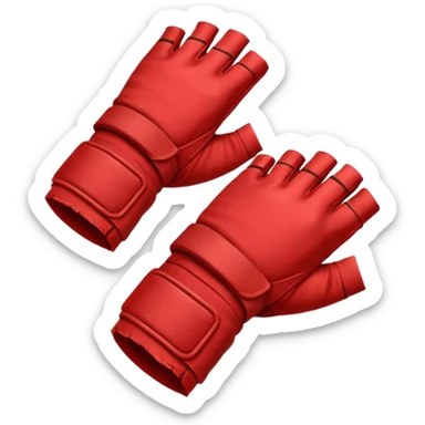 Sanguine-red combat hand wraps  sticker