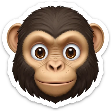 chimpanzee fface sticker