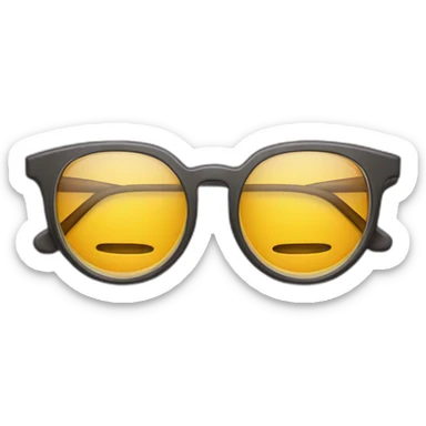 Glasses snapped in half into two pieces sticker