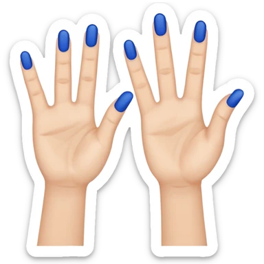 two raised hands in celebration with dark blue checkmark between  sticker