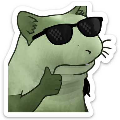 Cat with sunglasses sticker