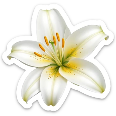 Lily flower sticker