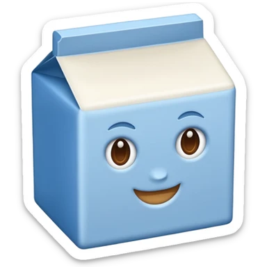 brique de lait bleu  sticker