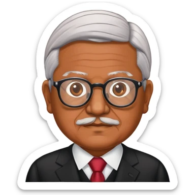 Make the president "AMLO" of Mexico bespectacled  sticker