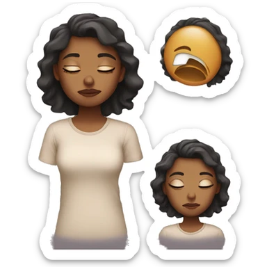 girl who is so sleepy sticker