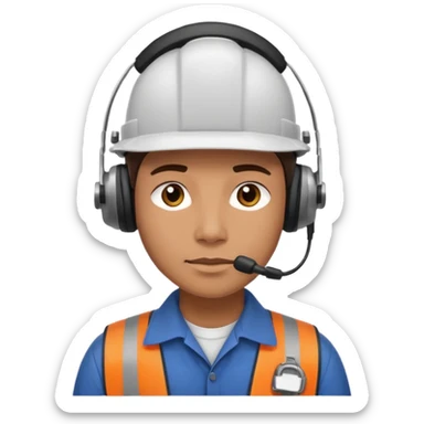 Dispatch department worker without helmet  sticker