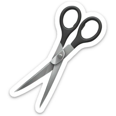 NORMAL SCISSORS WITH TWO BLADES AND TWO HANDLES sticker