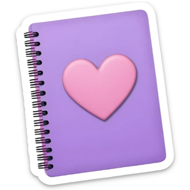 pastel emo notebook with a heart sticker sticker