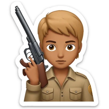Una persona con una arma sticker