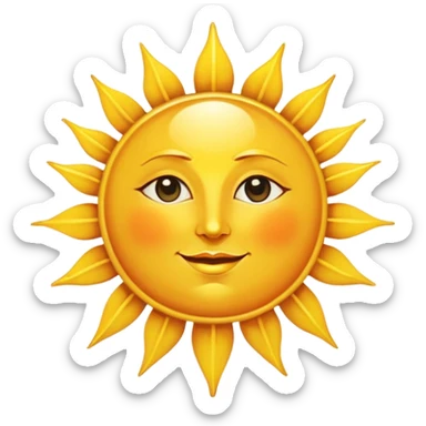 the sun tarot card sticker