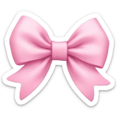 baby pink bow sticker