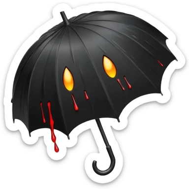 evil umbrella that rains on its user sticker