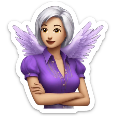 Gambling violet avec des ailes sticker