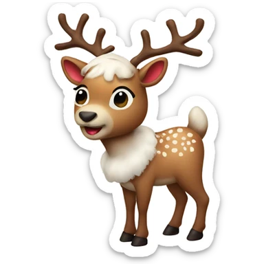 cute christmas reindeer sticker