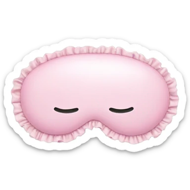 Light pink Frilly sleep mask sticker