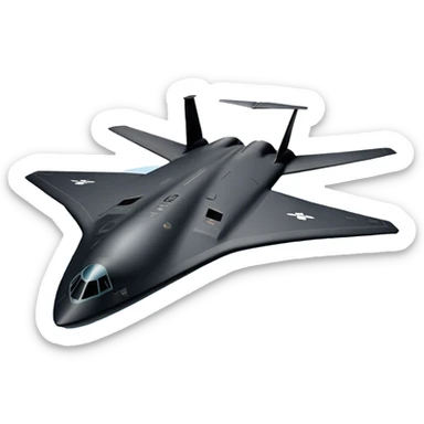 Military Bomber - B-2 Spirit - Northrop Grumman (Model Year: 2021) (Iconic colour: Stealth black) sticker