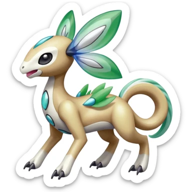 Meloetta-Inteleon-Gabite-Palkia-Pokémon-Fakémon-fusion-hybrid-creature sticker