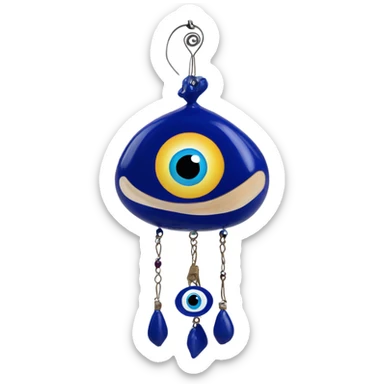 evil eye wind chime sticker