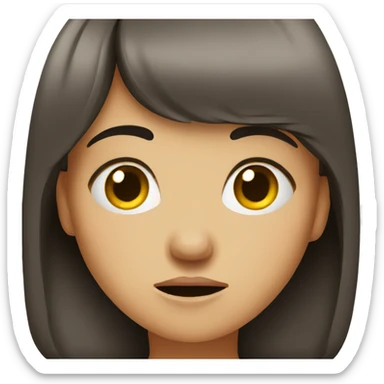 disgusted girl sticker