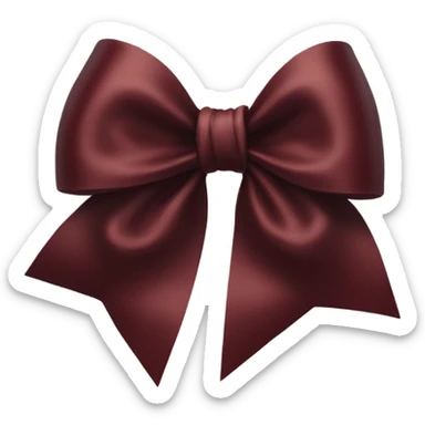 dark red bow sticker