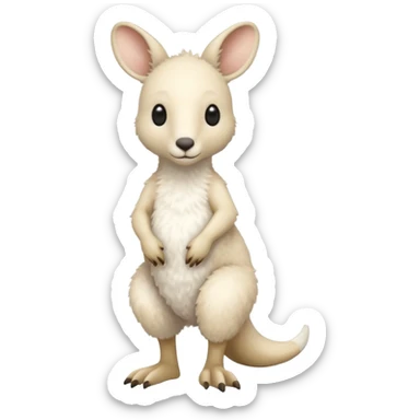 white kangaroo sticker