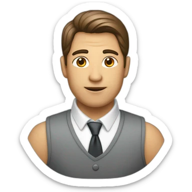 Un homme qui regarde sur le côté avec un regard coquin sticker