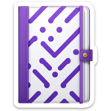 journal white and purple sticker