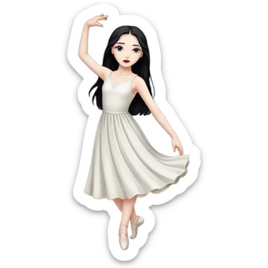 Dancer dead on stage full body  sticker