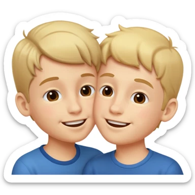 Two boys kissing sticker