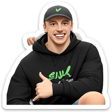 boys having fun together sticker