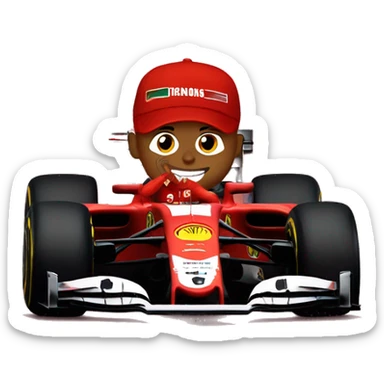 lewis hamilton in ferrari sticker