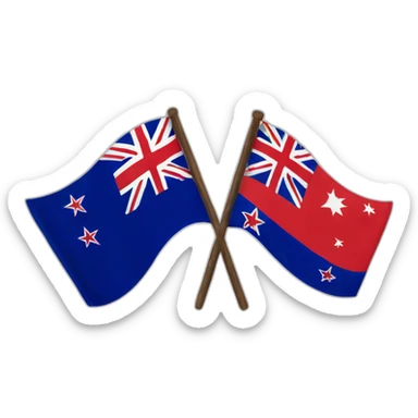 Samoa and nz flags sticker