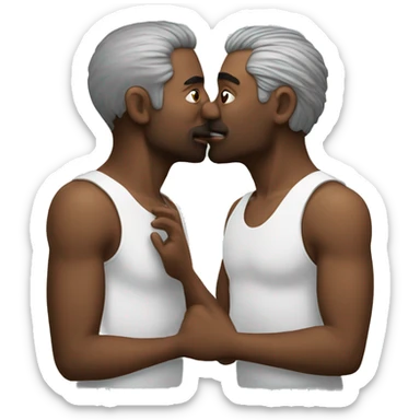Two men kissing six oack sticker