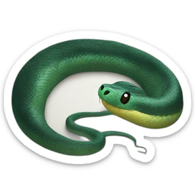 the snake is sleeping on the pillow sticker