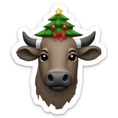 Christmas Tree buffalo plaid  sticker