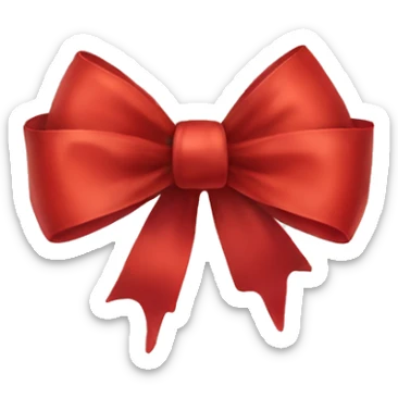 Red bow sticker