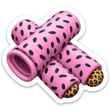 Pink leopard muffler sticker