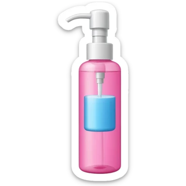 shampoo bottle in pink colour sticker