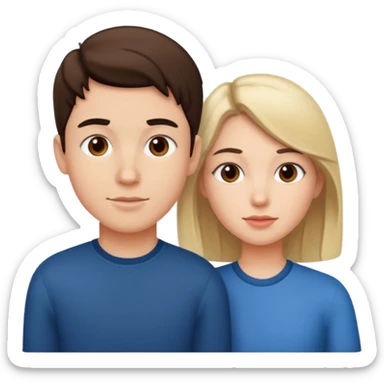 American boy Canadian girl  sticker