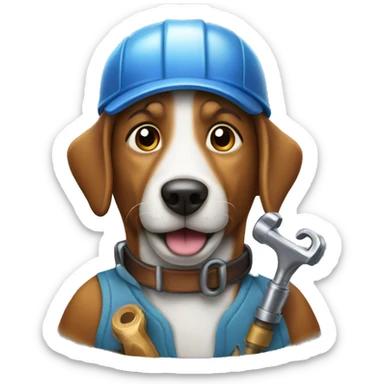 Dog plumber sticker