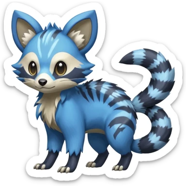 Civet-Electrike-Manectric-Genet-Furret-Fakemon-Pokémon-fusion-creature  sticker