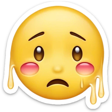 Yellow emoji bawling eyes out sticker