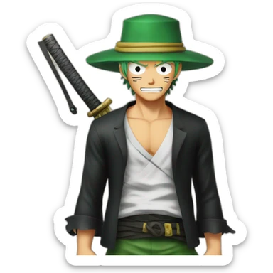 Zoro from one piece sticker